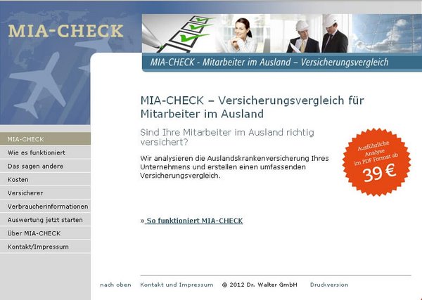 MIA-CHECK ist das Analysetool für Absicherung von Geschäftsreisen
