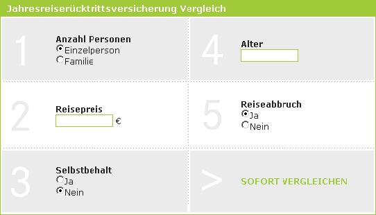 New comparison tool for short term trip cancellation insurance (one year cover)